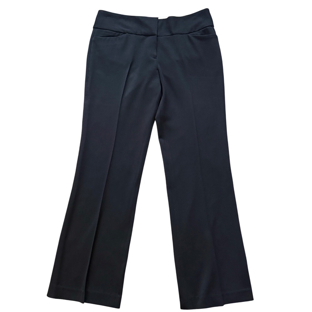 Vivienne Tam Womens Blue Stretch Bootcut Dress Pants Qveen Herby Size 6 ii31